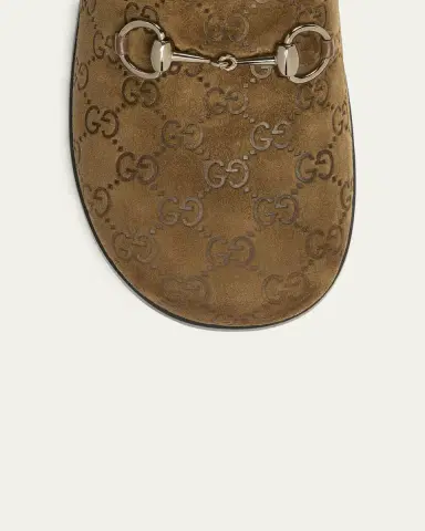 Gucci GG Luxury Suede Mules with Horsebit | Thumbnail 3 Gucci GG Luxury Suede Mules with Horsebit | Thumbnail 3