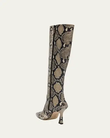 Stuart Weitzman 85mm Vinnie Snake-Printed Leather Knee-High Boots | Thumbnail 4 Stuart Weitzman 85mm Vinnie Snake-Printed Leather Knee-High Boots | Thumbnail 4
