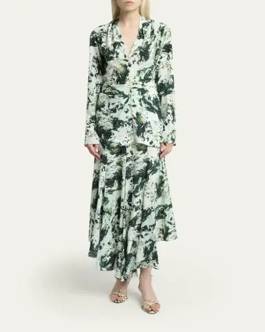 Proenza Schouler Joelle Printed Silk-Blend Skirt | Thumbnail 2 Proenza Schouler Joelle Printed Silk-Blend Skirt | Thumbnail 2
