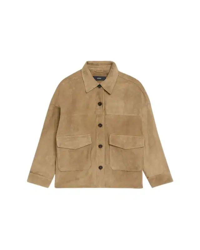 Arma Kaylee Button-Down Lambskin Suede Jacket