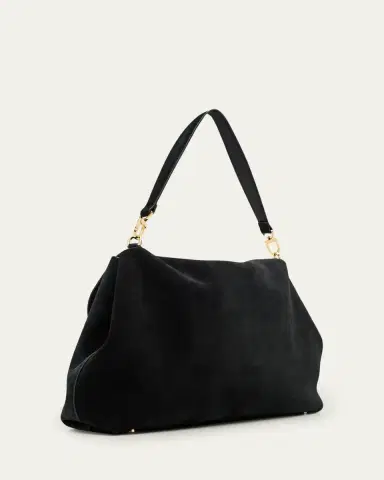 Toteme T-Lock Suede Shoulder Bag | Thumbnail 3 Toteme T-Lock Suede Shoulder Bag | Thumbnail 3