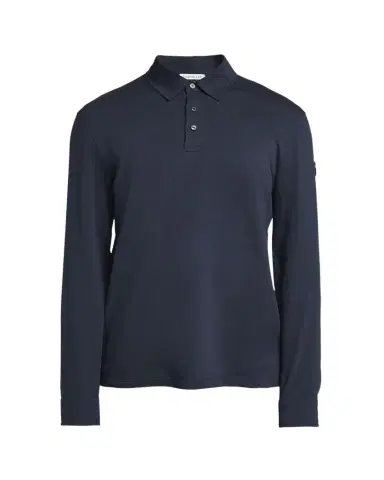 Moncler Men's Cashmere Long-Sleeve Polo Shirt | Thumbnail 1 Moncler Men's Cashmere Long-Sleeve Polo Shirt | Thumbnail 1
