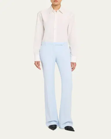 McQueen Bootcut Leaf Crepe Pants | Thumbnail 2