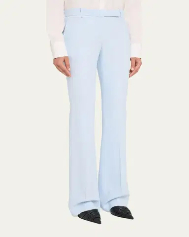 McQueen Bootcut Leaf Crepe Pants | Thumbnail 4