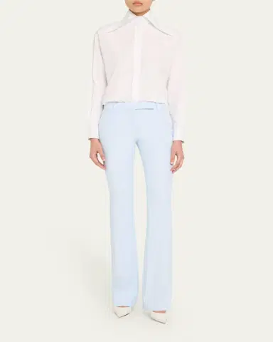 McQueen Bootcut Leaf Crepe Pants | Thumbnail 6