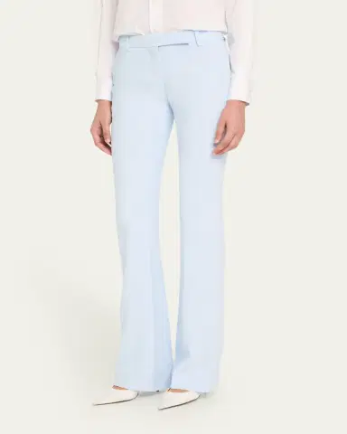 McQueen Bootcut Leaf Crepe Pants | Thumbnail 8