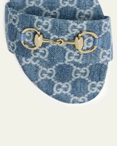 Gucci GG Denim Slide Sandals | Thumbnail 3 Gucci GG Denim Slide Sandals | Thumbnail 3