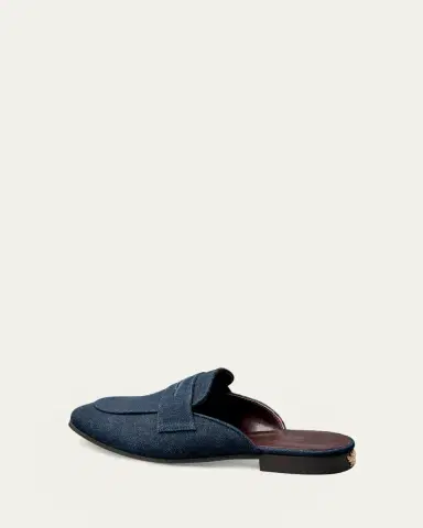 Bougeotte Denim Loafer Mules | Thumbnail 2 Bougeotte Denim Loafer Mules | Thumbnail 2