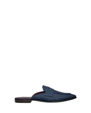 Bougeotte Denim Loafer Mules | Thumbnail 1 Bougeotte Denim Loafer Mules | Thumbnail 1