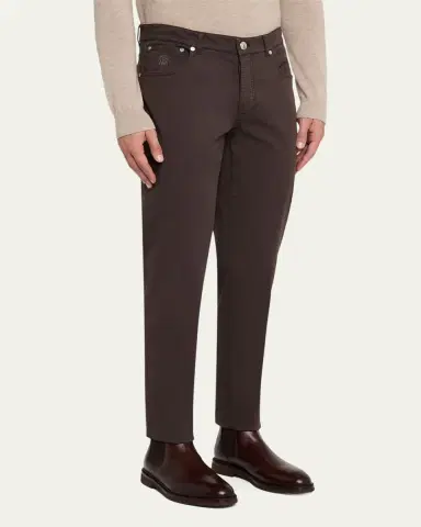 Brunello Cucinelli Men's Italian-Fit Denim Five-Pocket Pants | Thumbnail 8 Brunello Cucinelli Men's Italian-Fit Denim Five-Pocket Pants | Thumbnail 8
