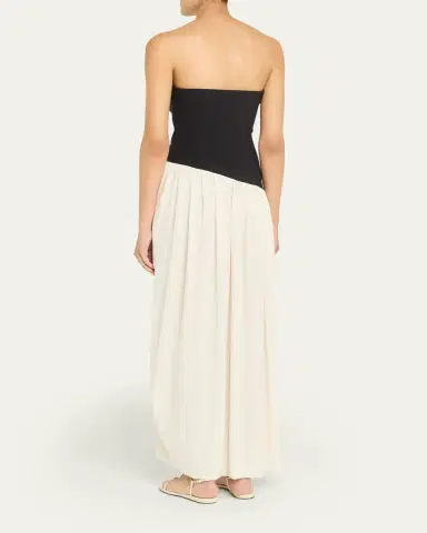 Ronny Kobo Ballad Strapless Two-Tone Mixed Media Maxi Dress | Thumbnail 3