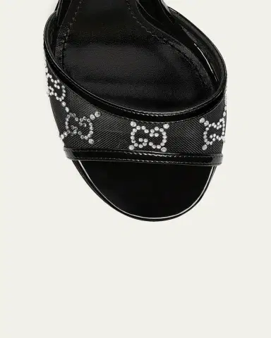 Gucci Erin Jeweled Leather Stiletto Sandals | Thumbnail 3 Gucci Erin Jeweled Leather Stiletto Sandals | Thumbnail 3