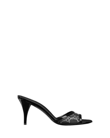 Gucci Erin Jeweled Leather Stiletto Sandals | Thumbnail 1 Gucci Erin Jeweled Leather Stiletto Sandals | Thumbnail 1