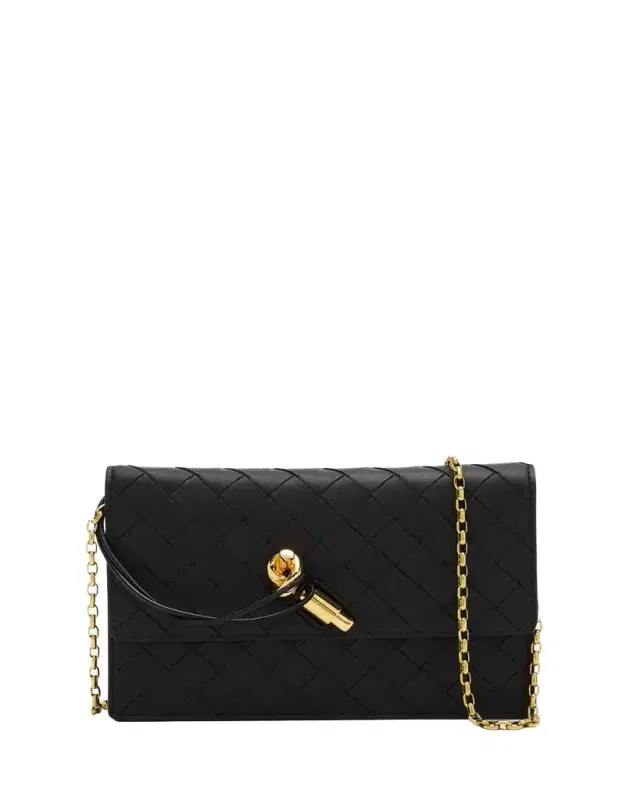 Bottega Veneta Andiamo Leather Chain Pouch Bag