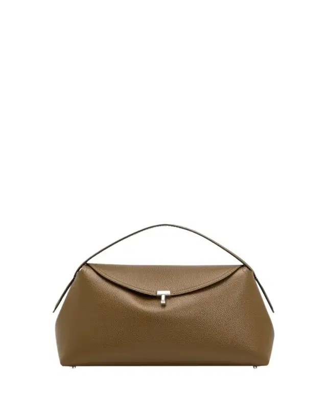 T-Lock Grain Leather Top-Handle Bag