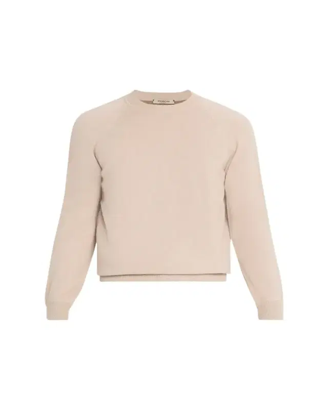 Men's Sweatshirt-Style Cashmere Crewneck Sweater