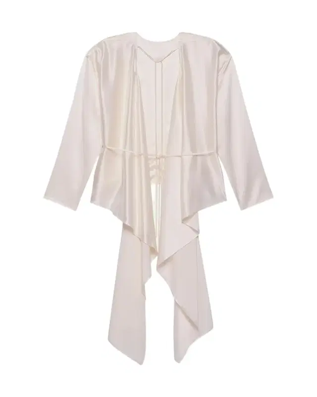 Helmut Lang Draped Silk Satin Scarf Top
