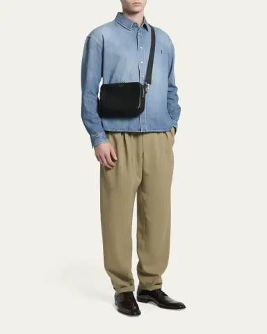 Saint Laurent Men's Small Leather Camera Bag | Thumbnail 5