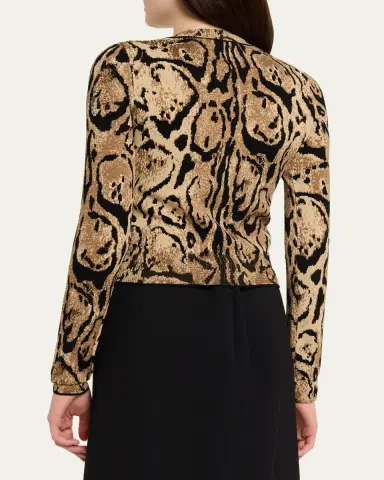Stella McCartney Leopard Jacquard Knit Crewneck Sweater | Thumbnail 3