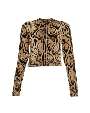 Stella McCartney Leopard Jacquard Knit Crewneck Sweater | Thumbnail 1