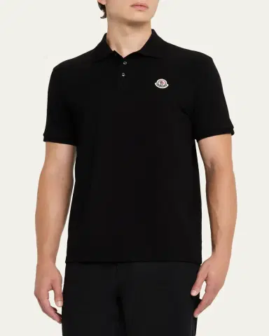 Moncler Men's Chest-Logo Pique Polo Shirt | Thumbnail 4 Moncler Men's Chest-Logo Pique Polo Shirt | Thumbnail 4