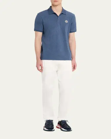 Moncler Men's Chest-Logo Pique Polo Shirt | Thumbnail 6 Moncler Men's Chest-Logo Pique Polo Shirt | Thumbnail 6