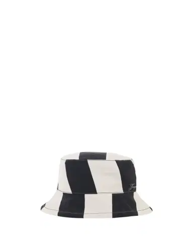 Jacquemus Men's Bicolor Logo Nylon Bucket Hat | Thumbnail 1 Jacquemus Men's Bicolor Logo Nylon Bucket Hat | Thumbnail 1