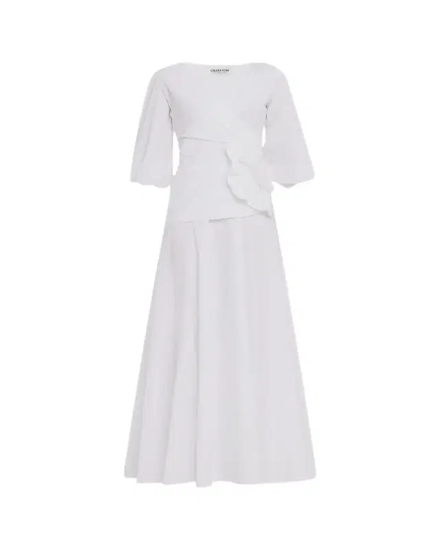 Chiara Boni La Petite Robe Flower-Embellished Stretch Cotton Maxi Dress