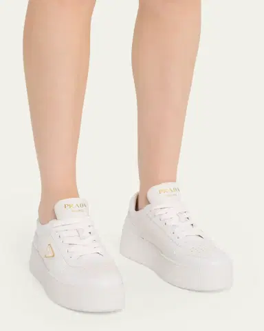 Prada Downtown Platform Leather Sneakers | Thumbnail 2 Prada Downtown Platform Leather Sneakers | Thumbnail 2