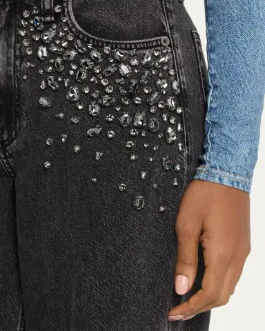 rag & bone Featherweight Sofie Embellished Wide Jeans | Thumbnail 5