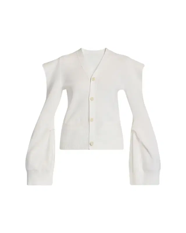 sacai Cold-Shoulder V-Neck Cardigan