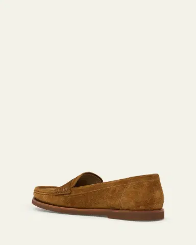 Gianvito Rossi Suede Penny Loafers | Thumbnail 2 Gianvito Rossi Suede Penny Loafers | Thumbnail 2