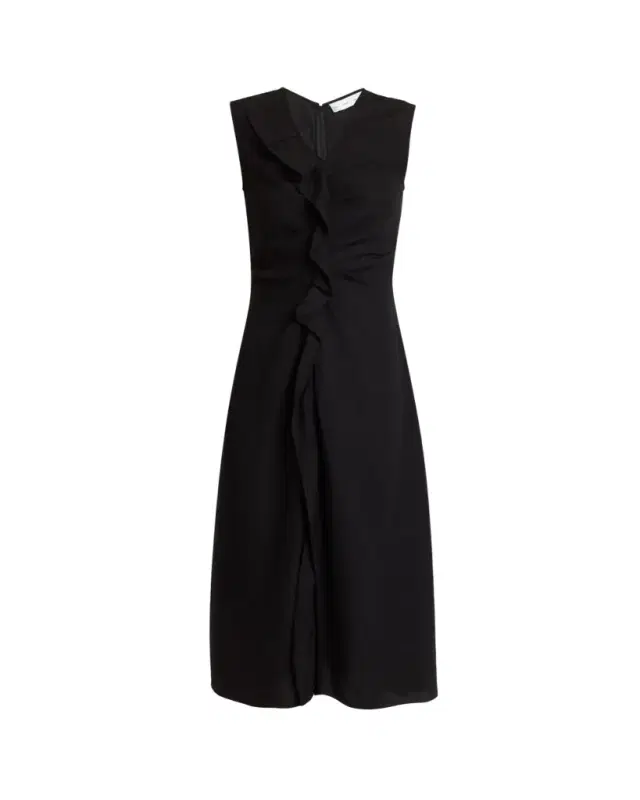Jaya Sleeveless Ruffle Midi Dress