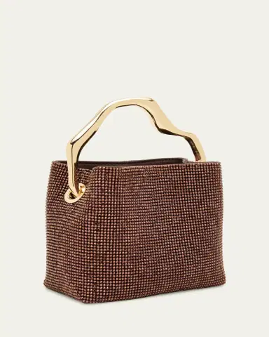 Cult Gaia Solene Mini Rhinestone Sculptural Top-Handle Bag | Thumbnail 3 Cult Gaia Solene Mini Rhinestone Sculptural Top-Handle Bag | Thumbnail 3