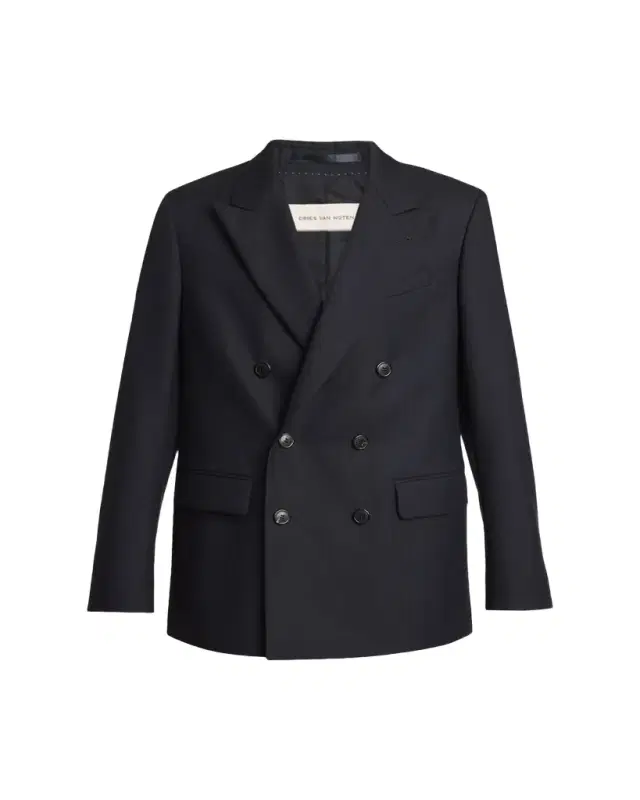 Dries Van Noten Men's Buforden Double-Breasted Wool Jacket
