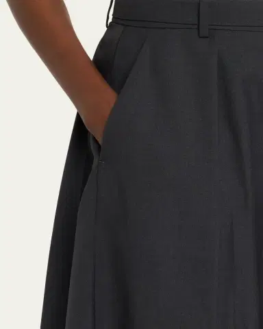 SACAI Pleated Wide-Leg Culotte Suiting Pants | Thumbnail 5 SACAI Pleated Wide-Leg Culotte Suiting Pants | Thumbnail 5