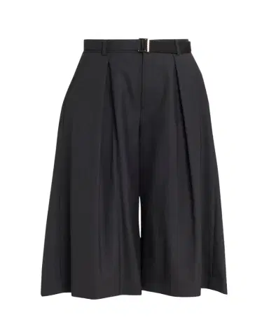 SACAI Pleated Wide-Leg Culotte Suiting Pants | Thumbnail 1 SACAI Pleated Wide-Leg Culotte Suiting Pants | Thumbnail 1