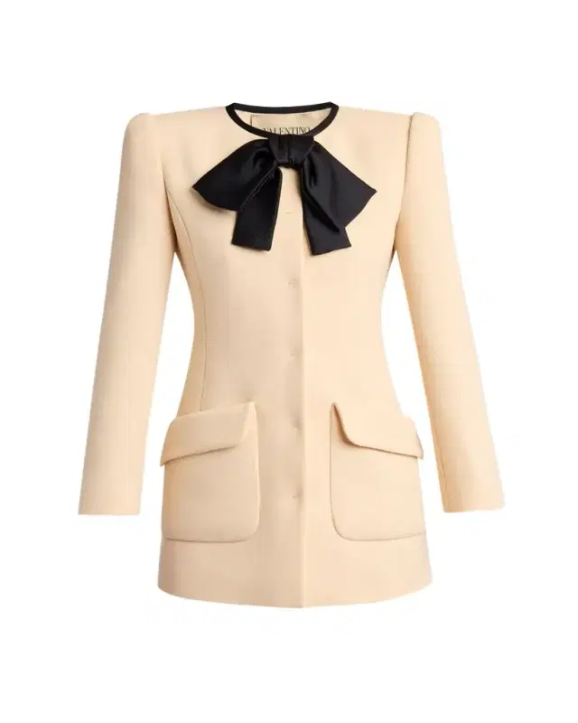 Tie-Neck Mini Blazer Dress