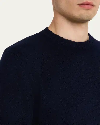 Fioroni Men's Ribbed-Knit Cotton Crewneck Sweater | Thumbnail 5 Fioroni Men's Ribbed-Knit Cotton Crewneck Sweater | Thumbnail 5