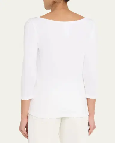 Wolford Cordoba Boatneck Stretch Cotton Top | Thumbnail 3