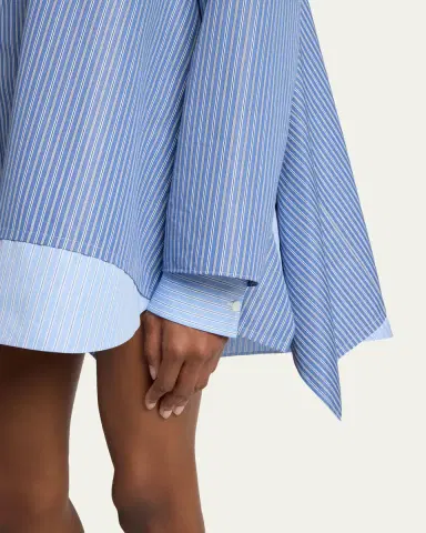sacai Striped Poplin Oversized Button-Down Shirt | Thumbnail 5 sacai Striped Poplin Oversized Button-Down Shirt | Thumbnail 5