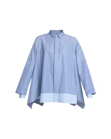 sacai Striped Poplin Oversized Button-Down Shirt | Thumbnail 1 sacai Striped Poplin Oversized Button-Down Shirt | Thumbnail 1