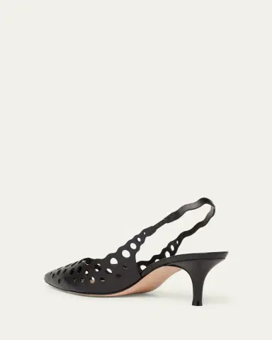 Gianvito Rossi 55mm Perforated Nappa Leather Slingback Pumps | Thumbnail 2