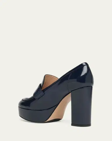 Gianvito Rossi 70mm Patent Platform Penny Loafers | Thumbnail 2 Gianvito Rossi 70mm Patent Platform Penny Loafers | Thumbnail 2