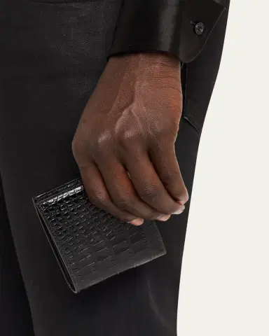 Tom Ford Men's Exotic Line Croc-Effect Bifold Wallet | Thumbnail 2