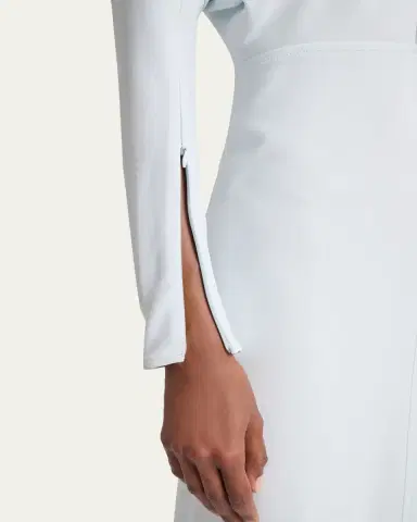 Victoria Beckham Dolman Long-Sleeve Cady Midi Dress | Thumbnail 5