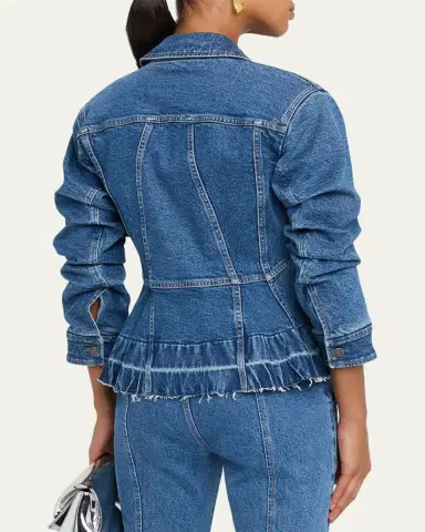 Cinq à Sept Gina Cinched Denim Jacket | Thumbnail 3 Cinq à Sept Gina Cinched Denim Jacket | Thumbnail 3