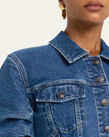 Cinq à Sept Gina Cinched Denim Jacket | Thumbnail 5 Cinq à Sept Gina Cinched Denim Jacket | Thumbnail 5