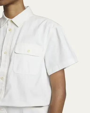 Sacai Asymmetric Short-Sleeve Denim Midi Shirtdress | Thumbnail 5