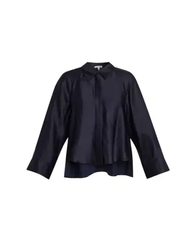 Loewe Satin Button-Down Cape Shirt | Thumbnail 1